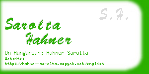 sarolta hahner business card